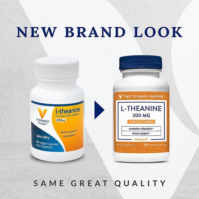 The Vitamin Shoppe L-Theanine 200MG - Calm Focus, Stress Support