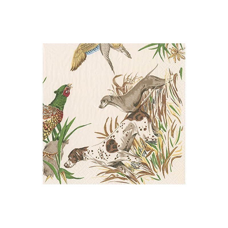 Sologne Pierre Frey Caspari Lunch Napkins 20 in Pack 3