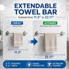 Adjustable Suction Cup Towel Bar, 11.3-22.17 Inch Brushed Nickel