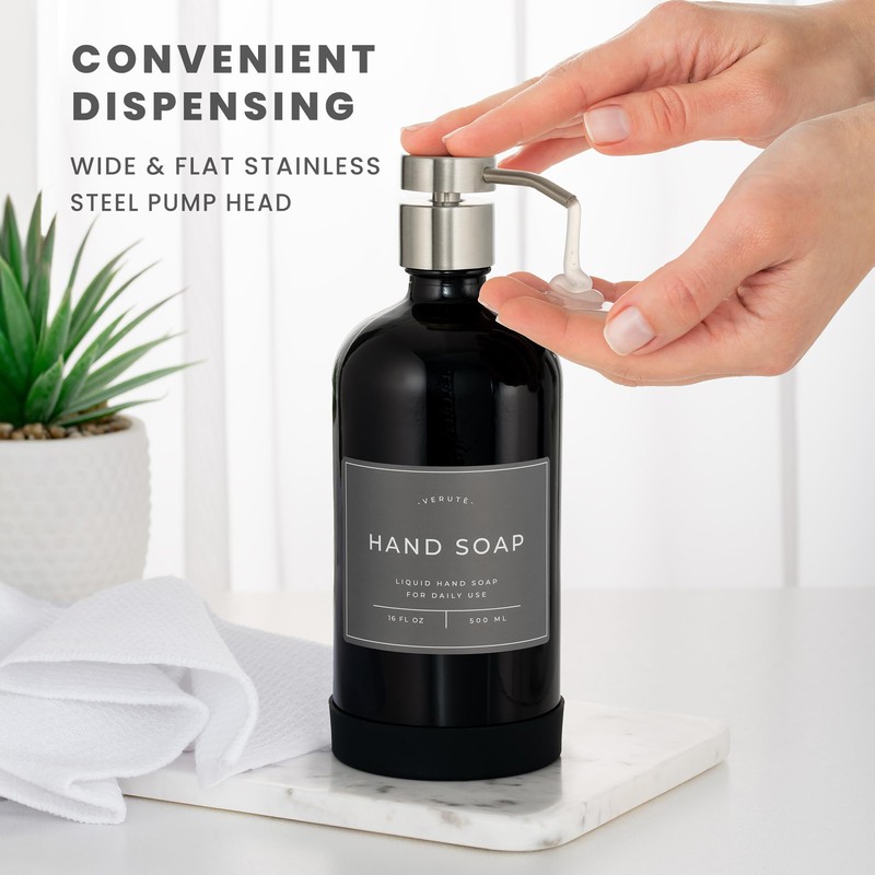 Hand and Dish Soap Dispenser for Kitchen and Bathroom, Set