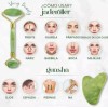 Rodillo De Jade Y Guasha Kit Masaje Facial Antiedad Tonifica