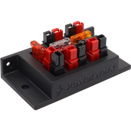 Powerwerx PD-5F PowerHub Fused Distribution Block 5 Positions, for 15/30/45A Powerpole Connectors