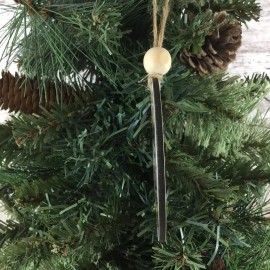 Handmade Woodland Mushroom and Orange Flowers Christmas Ornament  3.5" Wooden Ornament