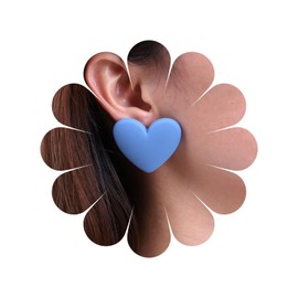 Inateannal Vintage Acrylic Blue Heart Dangle Earrings Resin Big Love Heart Earrings Acrylic Candy Color Hearts Earring Jewelry for Women