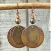 Boho Bronze Boho Round Drop Shaped Layered Dangle Earrings -