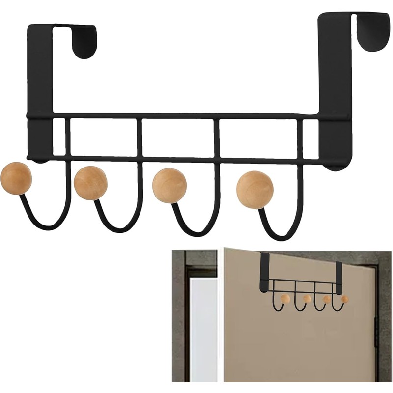 Gancho para Puerta Organizador de Espacio 4cm Resistente para Ropa