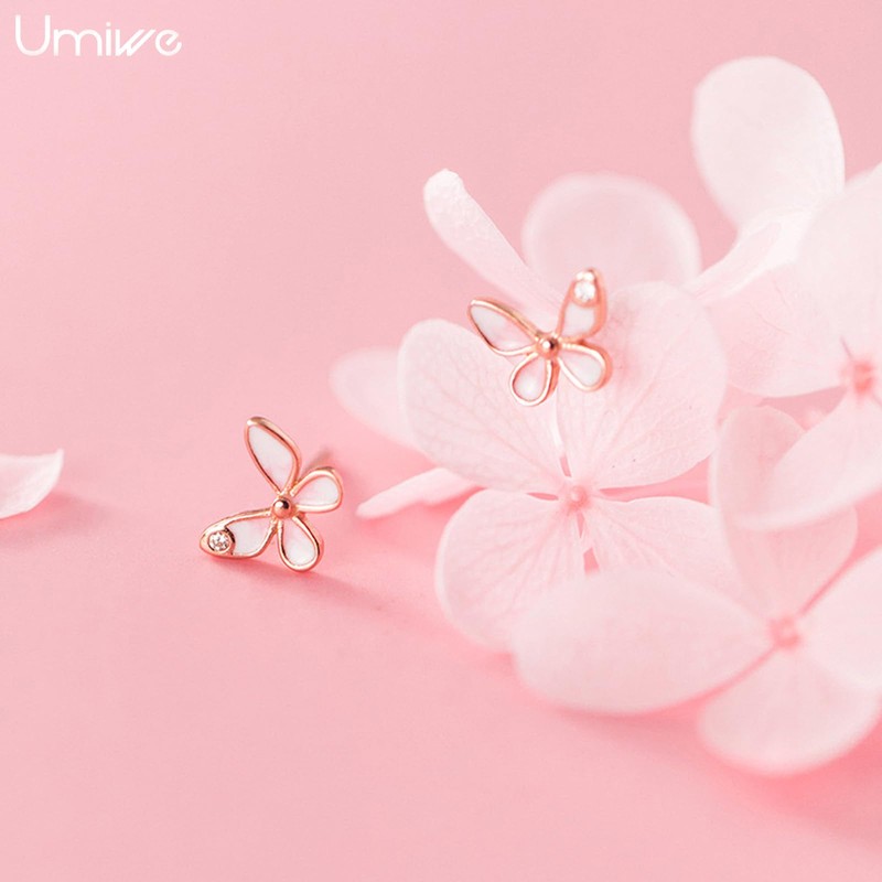 Women's Pierced Earrings, 925 Silver, Hypoallergenic Metal, Small, 18K K,