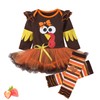 Thankgiving Outfits Baby Girls My First Thanksgiving Turkey Tutu Romper
