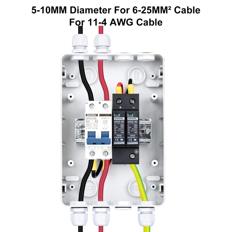DIHOOL Solar Panel Disconnect Switch with PV Surge Protector, RV