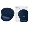 LogiLink ID0027B - Mauspad mit Silikon Gel Handauflage, Farbe: Blau