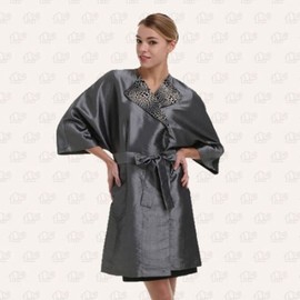 Hair & Makeup Salon Gown Robe Leopard Purple