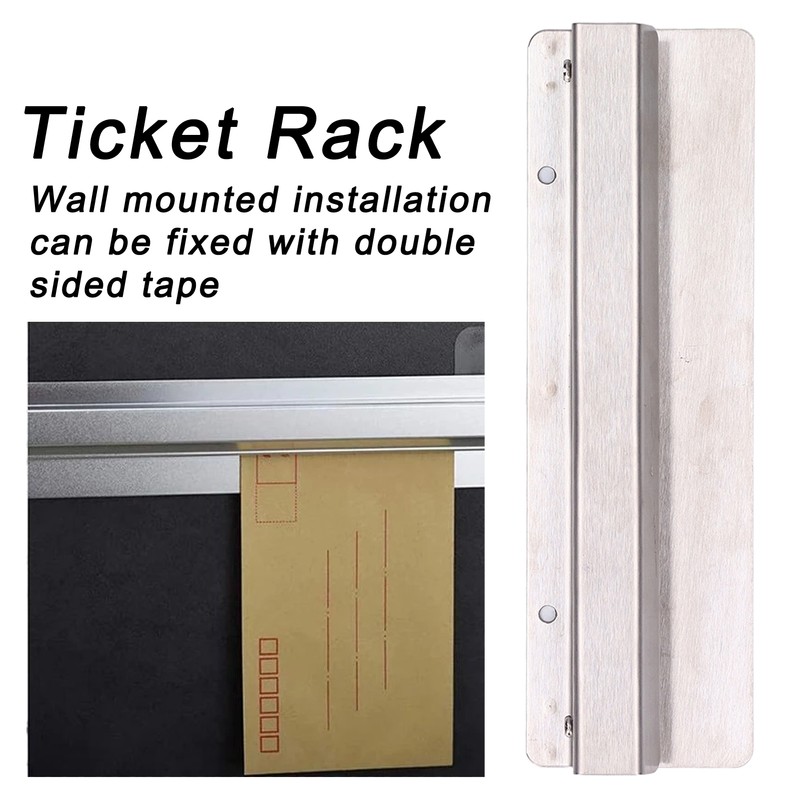 20CM Ticket Rack Wall Mounted Slide Check Rack Stainless Steel