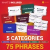 Briston Russian Phrase Cards with Phonetics, Russian Language Flashcards for