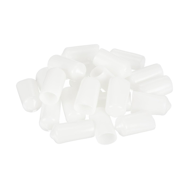 sourcing map 20pcs Rubber End Caps 10.5mm ID Vinyl Round