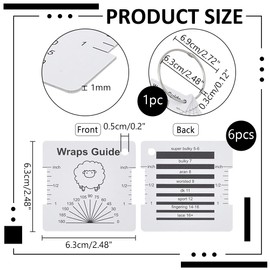 NBEADS 6 Pcs Knitting Gauge Rulers, Square Plastic Knitting Needle Gauge with Binder hinged Rings Crochet Gauge Tools Crochet Hook for Spinners Yarn Measuring Tools Crochet Accessories