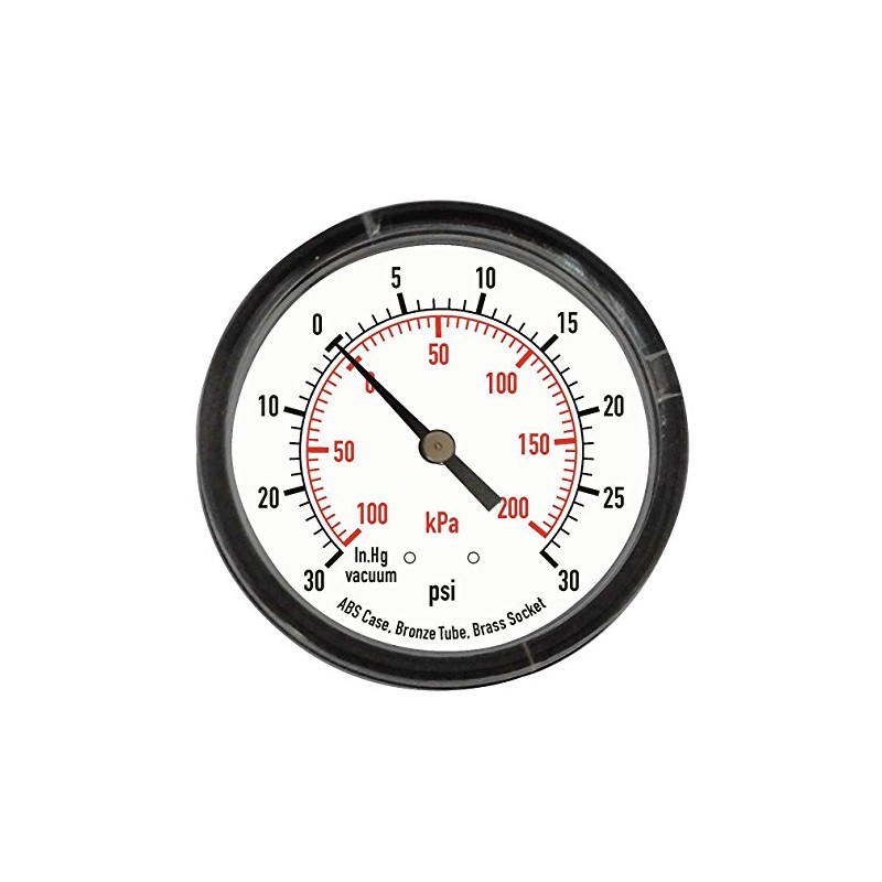 GRAINGER APPROVED 4FMC7 Pressure Gauge, Test, 2" Size