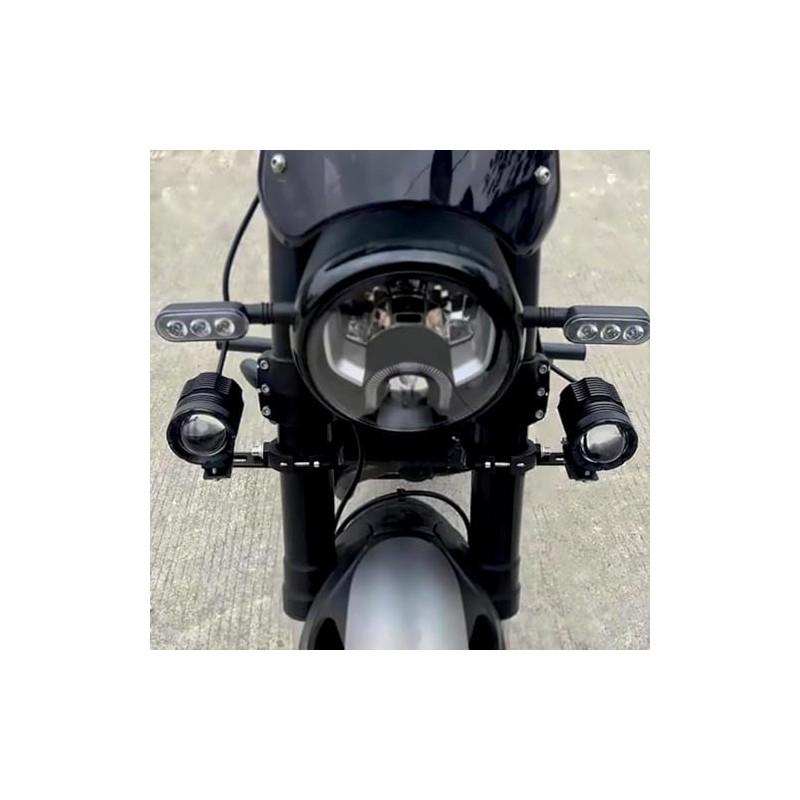 2 Pieces Motorcycle Headlight Mounts Adjustable Motorcycle Headlight Bracket Universal