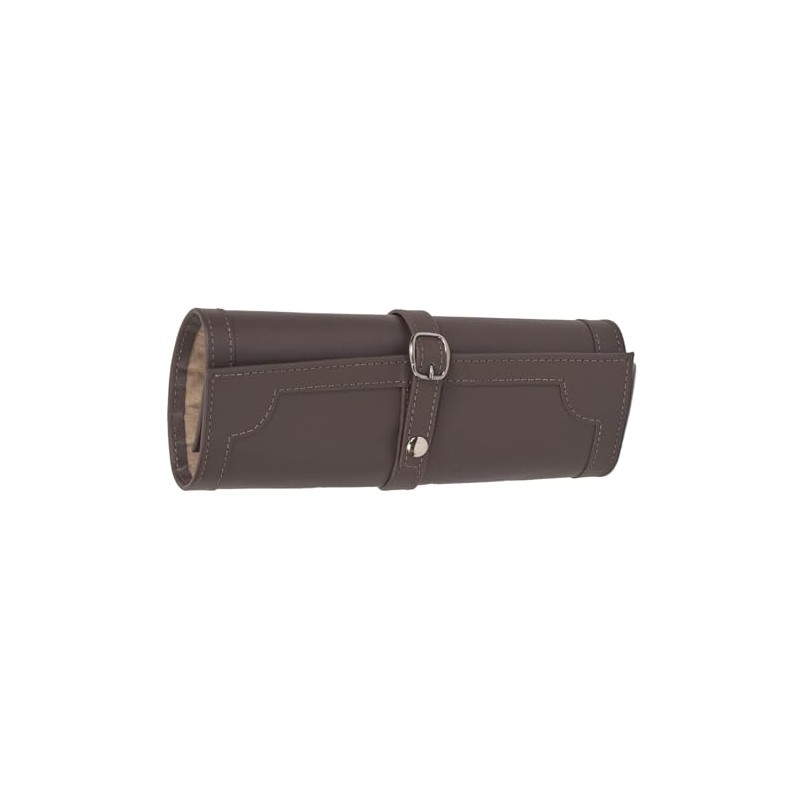 Mink Bonded Leather Jewellery Travel Roll Storage Case