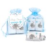 100 Count Organza Drawstring Gift Bags 4x6 inch Baby Blue