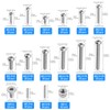 CLAHJQX 350 Pcs M1.6 M2 M2.5 Hex Socket Button Head