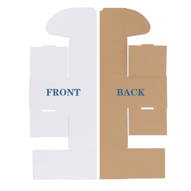 ZBEIVAN 12x6x4 White Shipping Boxes Set of 25, Corrugated Cardboard