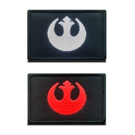 Pack of 2 Military Tactical Patches for Film Rebel Alliance Rebel Scum Fasteners Embroidery Funny Morale Emblem Tags Patch for Attaching to Backpack Bag Caps Dog Vest Collecting