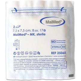 Sterile Dressings 7.5 x 7.5 cm Pack of 50 Sterile 8 Layers Wound Dressing Material Gauze Dressings for Wound Care Blood Absorption and Secretion Absorption