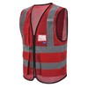 Red work vest mesh