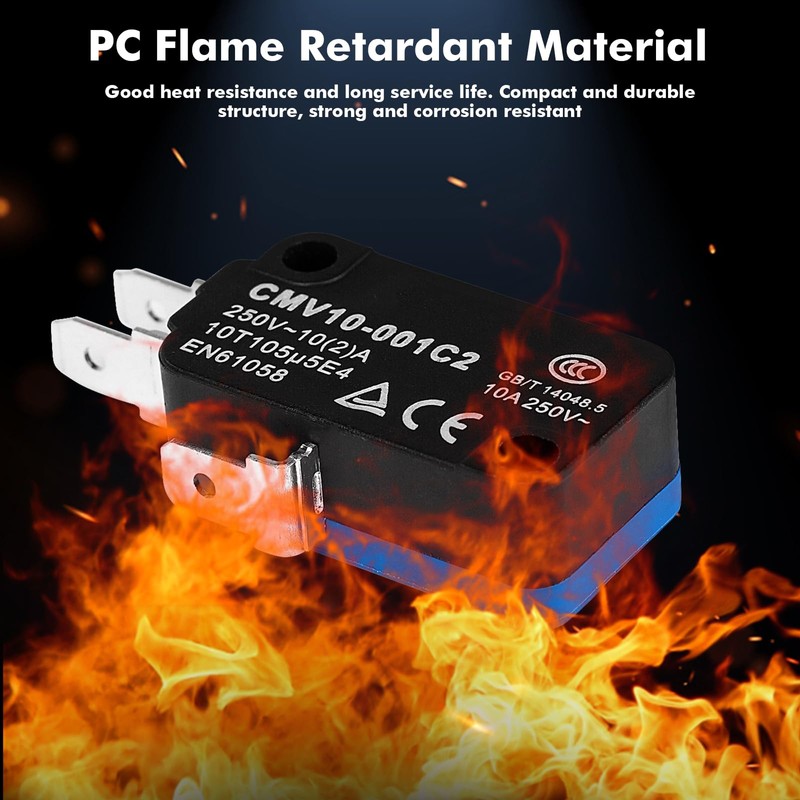 DewinLVD 10 x Micro Switch Travel Limit Switch Self-Reset 3-pin