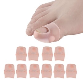 Mangas Correctoras de Uñas Encarnadas, 5 Pares de Herramientas de Corrección de Uñas Encarnadas de Silicona Suave y Transpirable para Hombres y Mujeres