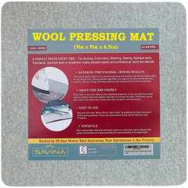 Wool Pressing Pad - 36" x 24" Quilting Ironing Pad by Savina - Take Your Quilting or Other Textile Craft to The Next Level with Professional Results