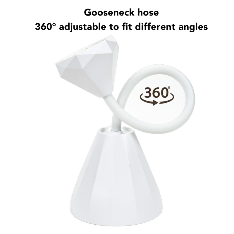 27W Gooseneck Nail Lamp with 9pcs Lamp Chips Flexible Gooseneck