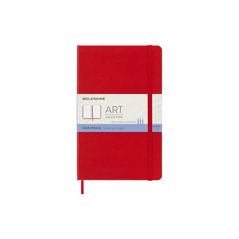 Moleskine Art Plus - Cuaderno de dibujo, Libro, Rojo escarlata,