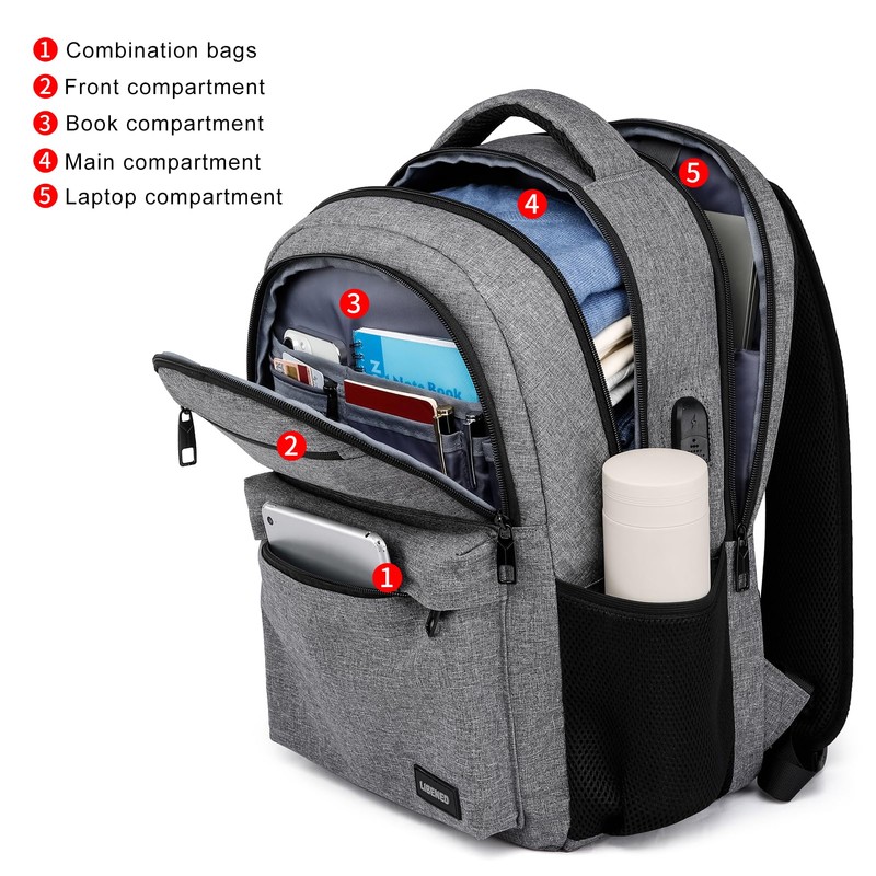 LIBENED - Mochila escolar para hombres y mujeres, para adolescentes