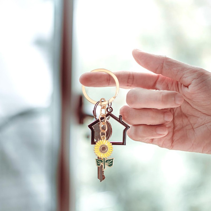 2 Pieces Sunflower Keychains, Creative Keychains, Flower Keychains, Women's Keychains,