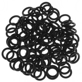 PiercingJ 100pcs Black O-Ring for Ear Piercing Gauge Kit 14G 12G 10G 8G 6G 4G 2G 0G 00G 1/2". 3/4"