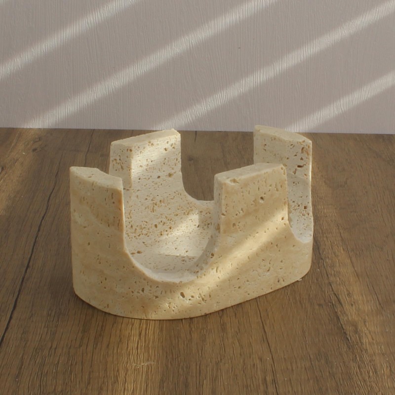 Natust 2-in-1 Travertine Sponge Holder for Kitchen Sink - Heavy