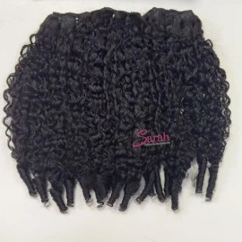 Unprocessed Single Donor Raw Curly Hair Bundles Indian Vendor Afro Kinky Bulk Human Hair Vietnamese Burmese Hair Suppliercolor: 1pcs bundle Burmese curly, Stretched Length: 16 Inches