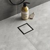 Neodrain 4-Inch Square Shower Drain with Removable Tile Insert Grate,Matte