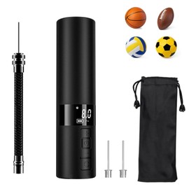 Electric Ball Pump, JiHiGe Electric Pump with LED Digital Display and Precise Pressure Gauge, Smart Mini Pump Fast Ball Inflation with Flashlight for Football Basketball Volleyball Swimming Ring