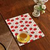 Red Cute Kids Fruit Strawberry Placemats Set of 4, Table