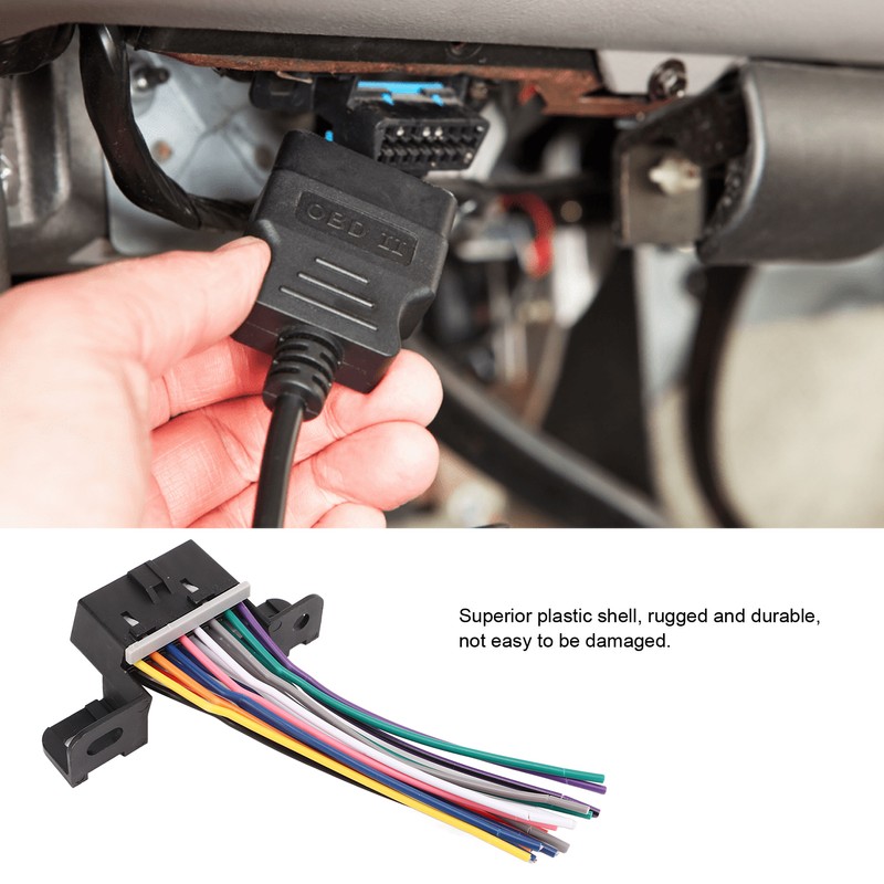 2PCS Diagnostic OBD2 16 PIN Female Connector Harness Car 16