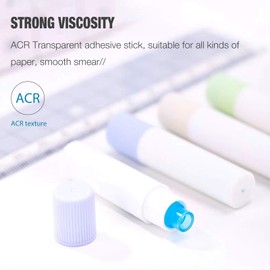 SEAMEW School Supplies Solid Archival Glue Stick Pen for Kids,Adhesive Glue for Scrapbooking All Purpose Sticks for Bullet Journals,Scrapbooks,Photos,Vision Board Supplies 4 Refills, Washable