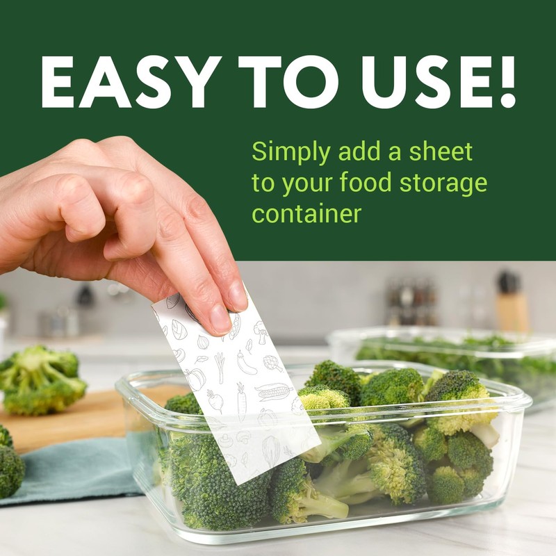 IMPRESA [18 Pack] Food Saver Sheets for Produce - Vegetable