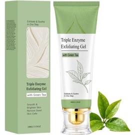 Gel Exfoliante Facial de Té Verde con Triple Enzima para una Piel Suave y Refinada (1 Pieza)