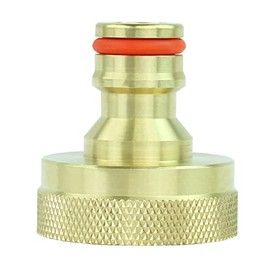GASMIS Tap Connector G 3/4 Inch, Brass Tap Connector, Connector for Taps, Tap Piece Including Internal Rubber Seal
