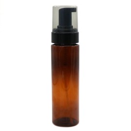 DIY Container Amber PET Plastic Bottle with Black Foaming Pump - 200ml