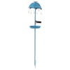Solar Bird Feeder LED Floor Lamp with Feeding Tray Umbrella
