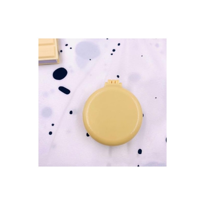 Cepillo de Pelo Plegable con Espejo, Mini Cepillo de Bolsillo