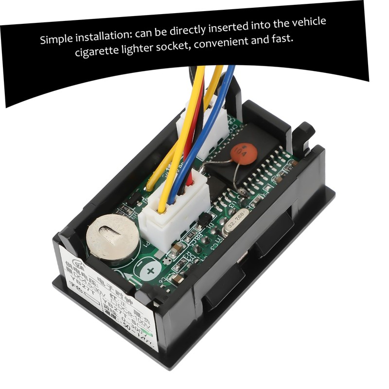 NOLITOY Car Dashboard Digital Clock with Temperature Voltage Display LED
